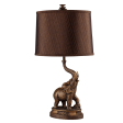 27   Bronze Bedside Table Lamp With Brown Shade  For Cheap