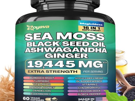 Zoyava Sea Moss Blend, 19,445 MG All-In-One Formula with over 15+ Super Ingredients, Extra Strength & High Potency Cheap