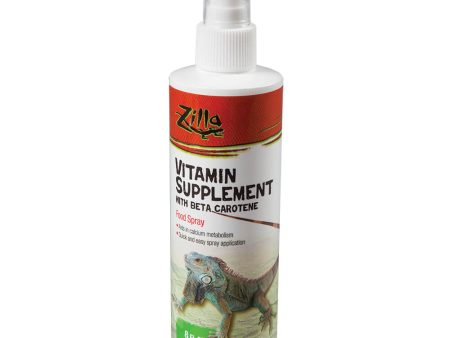 Zilla Vitamin Food Spray for Reptiles, 8Oz Supply