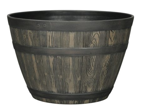 Better Homes & Gardens 20  X 20  X 13  Brown Resin Whiskey Barrel Planter Sale