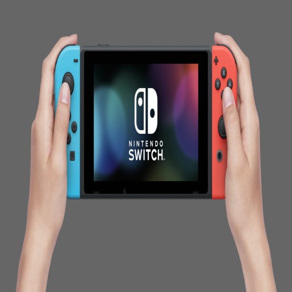 Nintendo Switch Console with Neon Blue & Red Joy-Con. Fashion