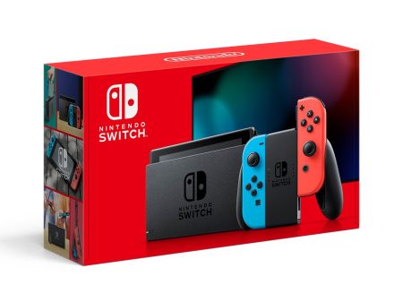 Nintendo Switch Console with Neon Blue & Red Joy-Con. Fashion