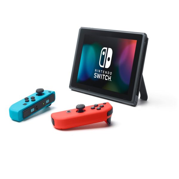 Nintendo Switch Console with Neon Blue & Red Joy-Con. Fashion