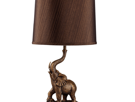 27   Bronze Bedside Table Lamp With Brown Shade  For Cheap