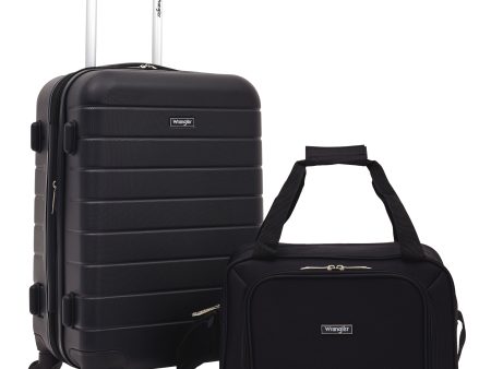 Wrangler El Dorado 2-Pc Expandable Rolling Carry-On Set w  3-In-1 Cup Holder (Available in 3 Colors) Online now