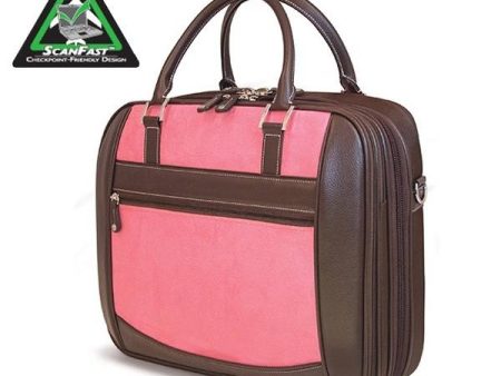 16  ScanFast Element Checkpoint Friendly Briefcase (Pink Suede) Fashion