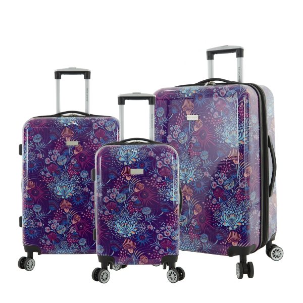 Bella Caronia | Posh Collection | 3pc EXP. Hardside Luggage | 8-Spinner Wheels  (Available in 3 Colors) For Cheap