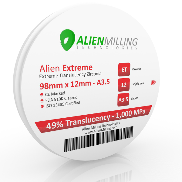 Alien Extreme Translucency 98mm Zirconia Blocks Online