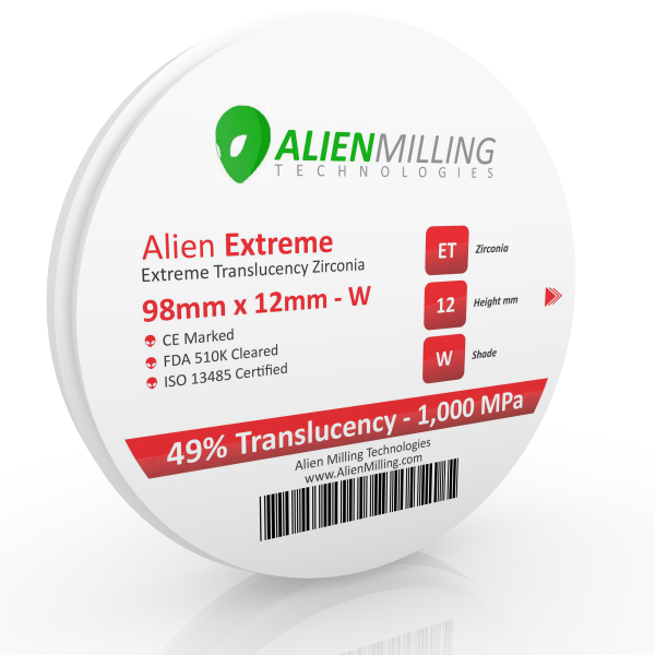 Alien Extreme Translucency 98mm Zirconia Blocks Online