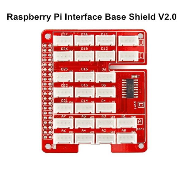 Base Shield V2.0 Raspberry Pi 4B Gpio Breadboard UART I2C Analog Digital Interface JST 2.0mm Connection for Raspberry Pi 3B+ For Cheap