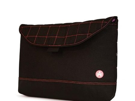 12.8  & 17  Sumo Laptop Sleeve - Black w  Pink Stitching (Available in 2 sizes) on Sale